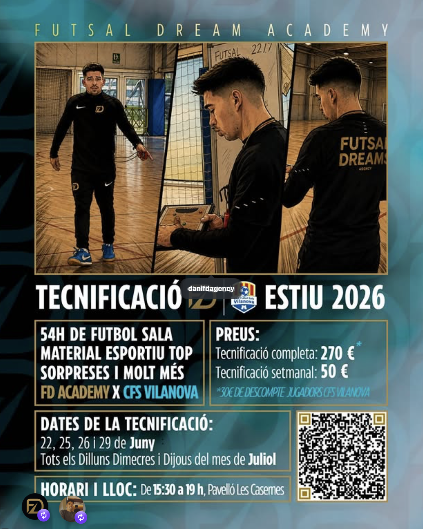 Cartell Tecnificació Estiu 2026 — FD Academy x CFS Vilanova